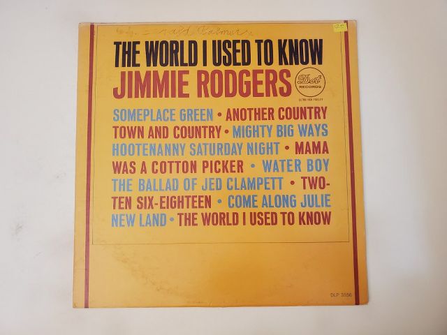 Jimmie Rodgers The World I Used to Know vinyl record