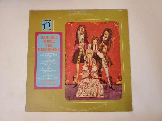 Consortium Musicus of Denmark Baroque Music for Recorders vinyl record