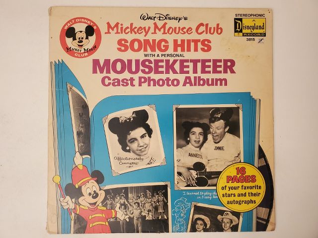 Various Artists Mickey Mouse Club Song Hits vinyl record