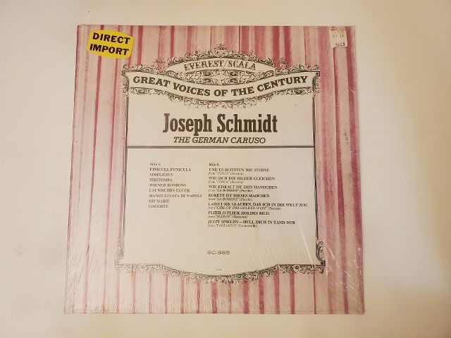 Joseph Schmidt The German Caruso vinyl record