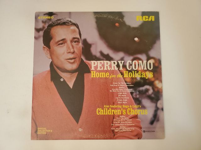 Perry Como Home for the Holidays vinyl record