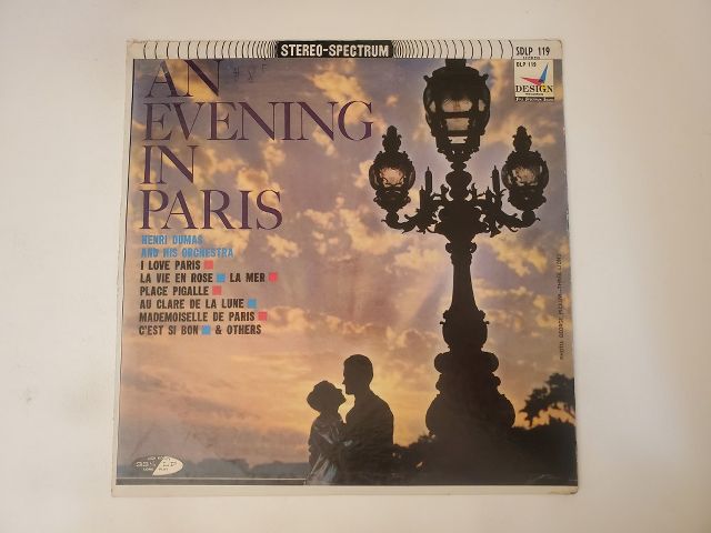 Henri Dumas and His Orchestra An Evening in Paris vinyl record