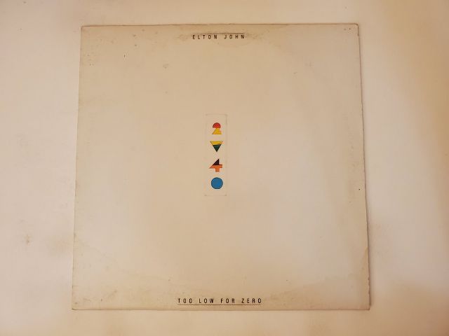 Elton John Too Low for Zero vinyl record