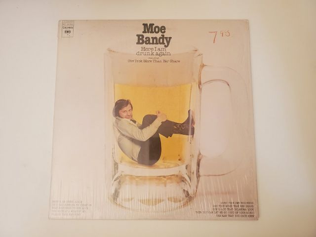 Moe Bandy Here I Am Drunk Again vinyl record