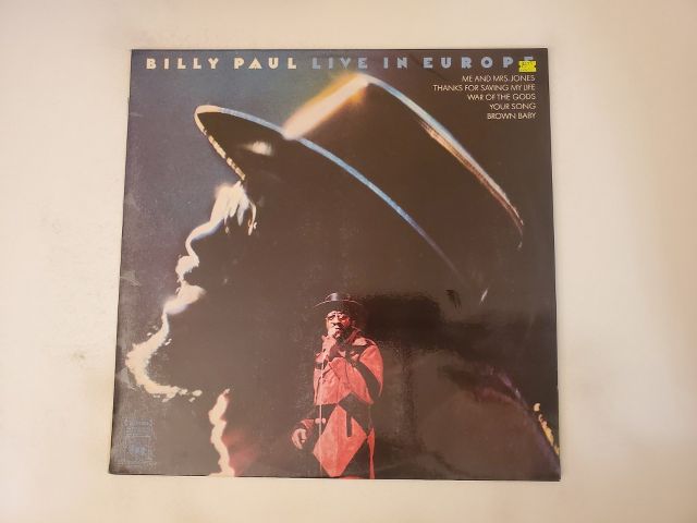 Billy Paul Live in Europe vinyl record