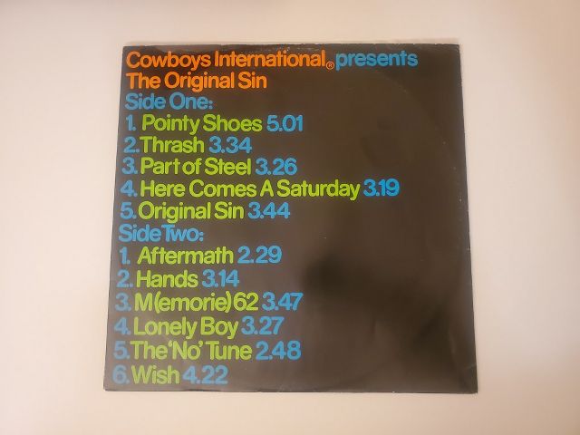 Cowboys International The Original Sin vinyl record