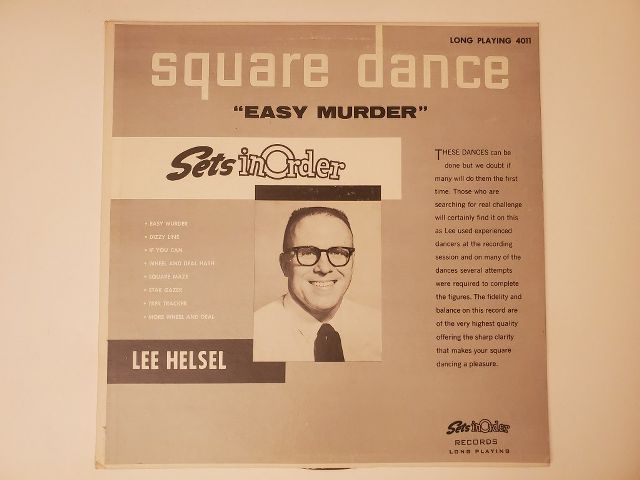 Lee Helsel Easy Murder vinyl record