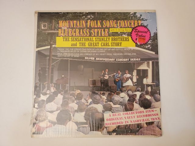 The Sensational Stanley Brothers and the Great Carl Story Mountain Folk Song Concert: Bluegrass Style vinyl record