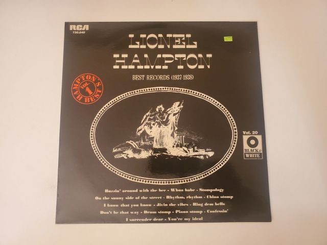 Lionel Hampton Best Records (1937-1938) vinyl record