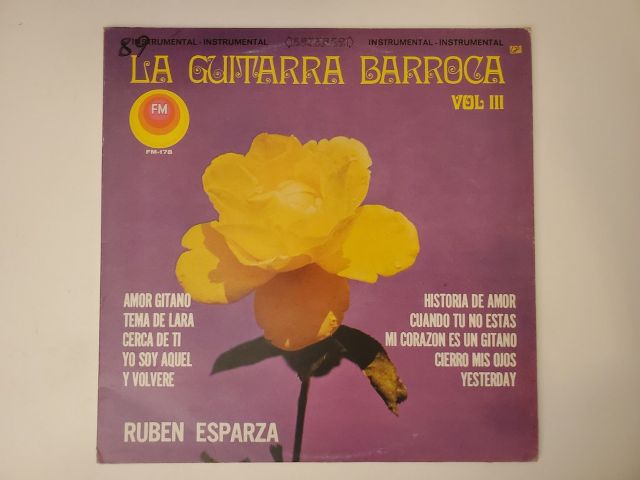 Ruben Esparza La Guitarra Barroca Vol III vinyl record