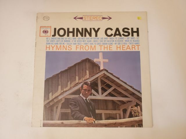Johnny Cash Hymns from the Heart vinyl record