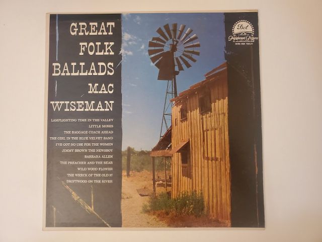Mac Wiseman Great Folk Ballads vinyl record