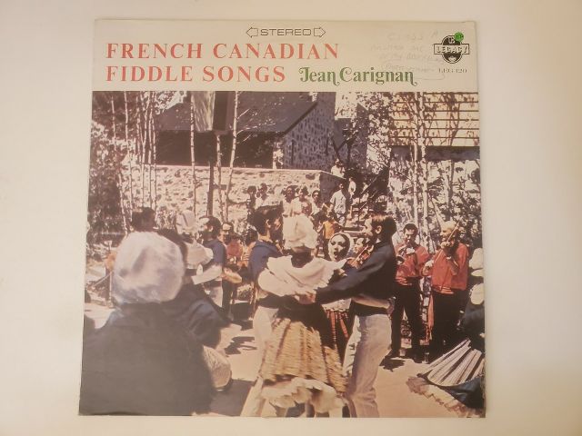 Jean Carignan French Canadian Fiddle Songs vinyl record