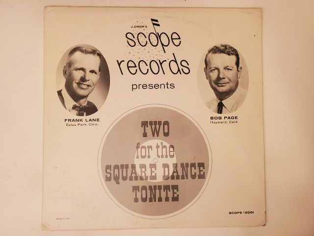 Frank Lane and Bob Page Two for the Square Dance Tonite vinyl record