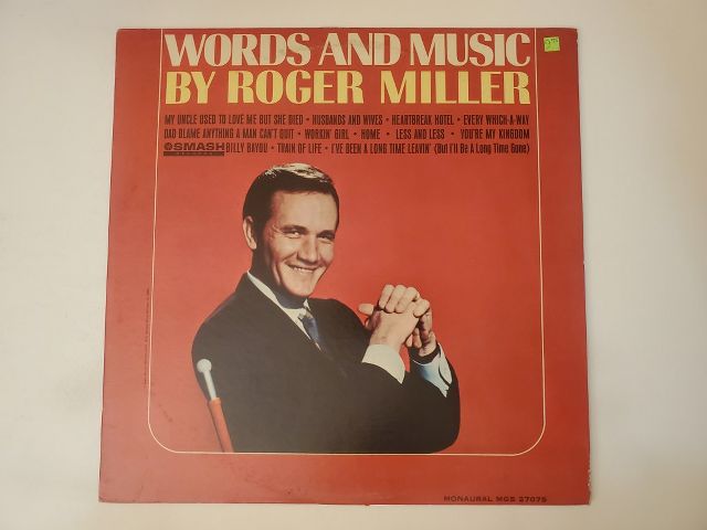 Roger Miller Words and Music vinyl record