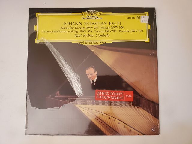 Johann Sebastian Bach Italienisches Konzert, BWV 971; Fantasie, BWV 906; Chromatische Fantasie und Fuge, BWV 903; Toccata, BWV 915; Pastorale, BWV 590 vinyl record