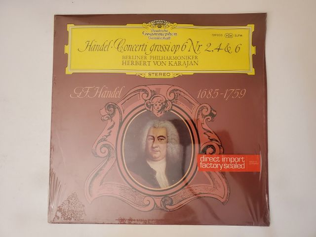 Berliner Philharmoniker Handel: Concerti Grossi Op. 6 Nr. 2, 4 & 6 vinyl record