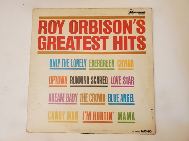 Roy Orbison Roy Orbison's Greatest Hits vinyl record