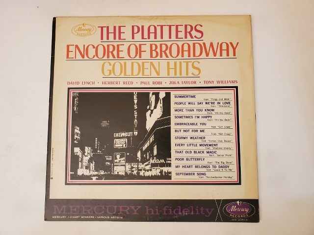 The Platters Encore of Broadway Golden Hits vinyl record