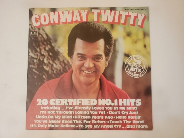 Conway Twitty 20 Certified No. 1 Hits vinyl record