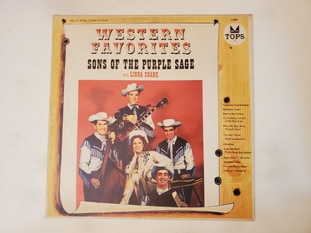 Sons of the Purple Sage with Linna Shane Western Favorites vinyl record