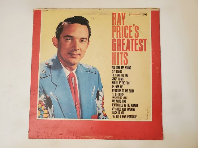 Ray Price Greatest Hits vinyl record
