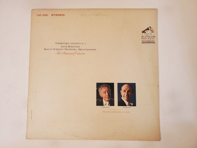Artur Rubinstein, Boston Symphony Orchestra, Erich Leinsdorf Tchaikovsky Concerto No. 1 vinyl record