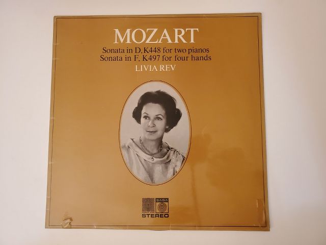 Livia Rev Mozart: Sonata in D, K.448 for Two Pianos, Sonata in F, K.497 for Four Hands vinyl record