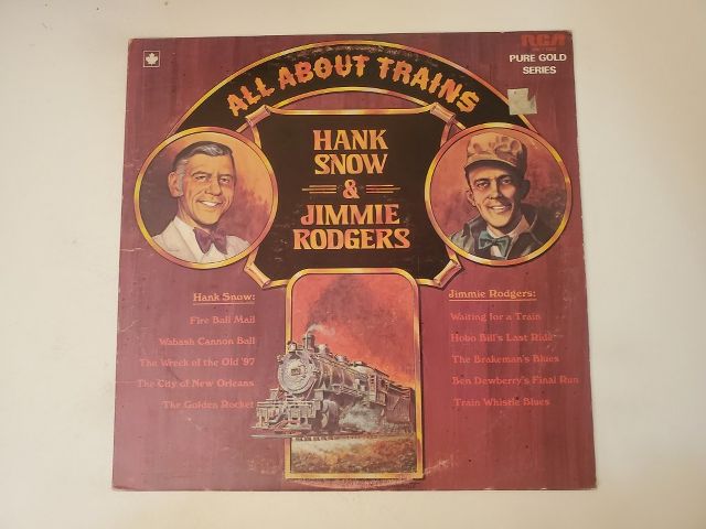 Hank Snow & Jimmie Rodgers All About Trains vinyl record