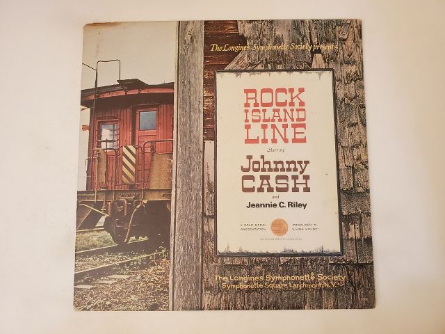 Johnny Cash and Jeannie C. Riley Rock Island Line vinyl record