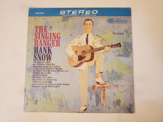 Hank Snow The Singing Ranger vinyl record