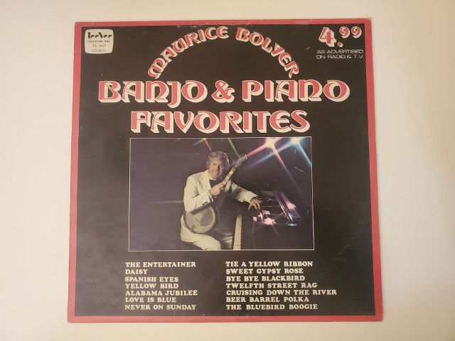 Maurice Bolyer Banjo & Piano Favorites vinyl record