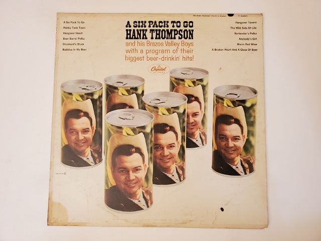 Hank Thompson A Six Pack to Go vinyl record