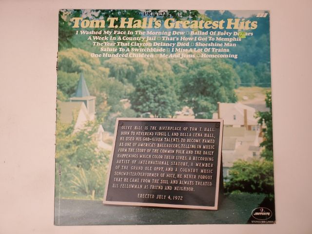 Tom T. Hall Greatest Hits vinyl record