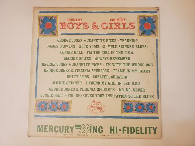 Various Artists Country Boys & Girls vinyl record