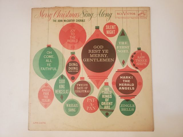 The John McCarthy Chorale Merry Christmas Sing Along vinyl record