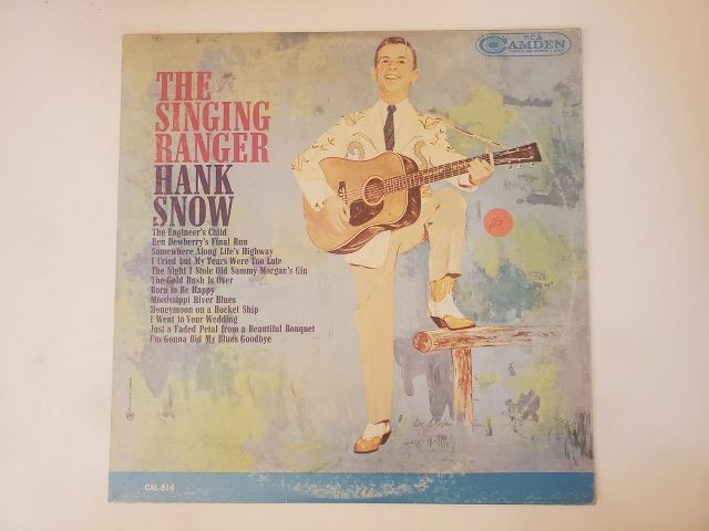 Hank Snow The Singing Ranger vinyl record