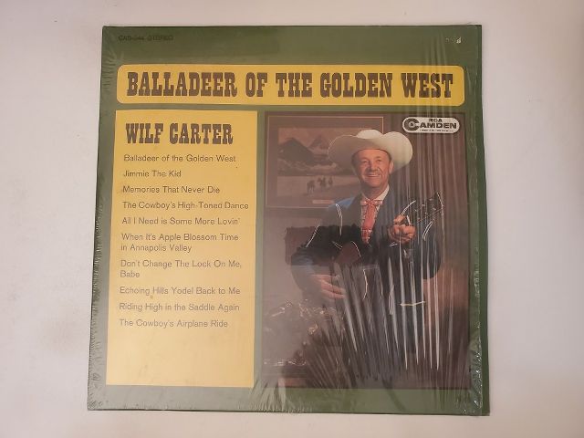 Wilf Carter Balladeer of the Golden West vinyl record