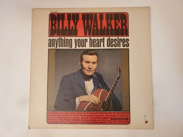 Billy Walker Anything Your Heart Desires vinyl record