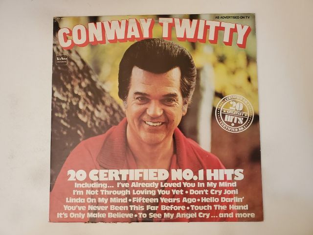 Conway Twitty 20 Certified No. 1 Hits vinyl record