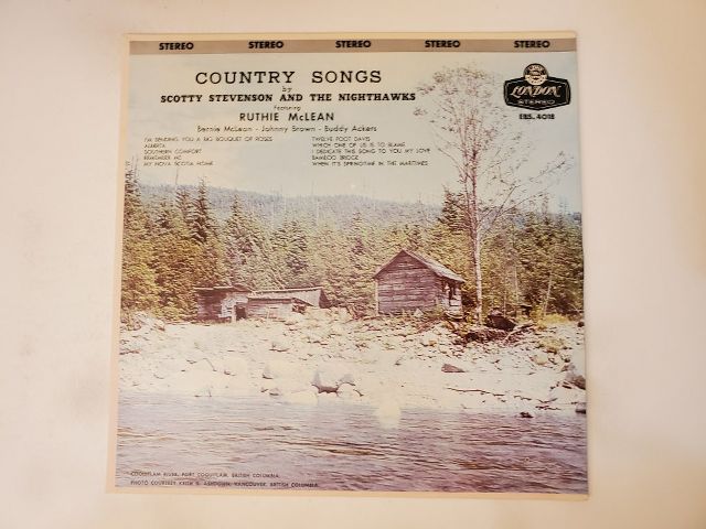 Scotty Stevenson and The Nighthawks Country Songs vinyl record