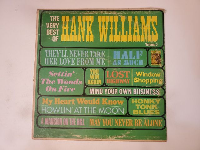 Hank Williams The Very Best of Hank Williams Volume 2 vinyl record