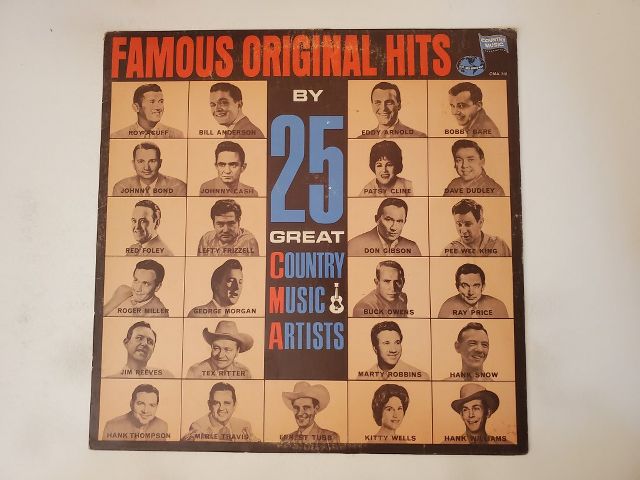 Various Artists Famous Original Hits by 25 Great Country Music Artists vinyl record