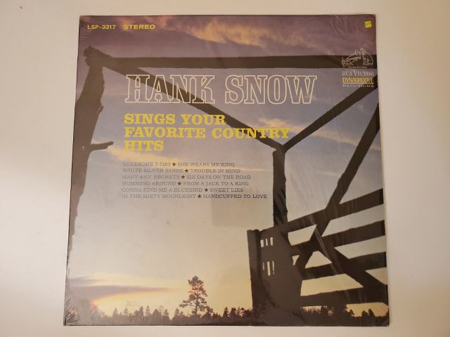 Hank Snow Sings Your Favorite Country Hits vinyl record