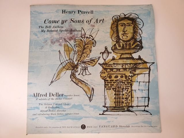 Henry Purcell Come ye Sons of Art vinyl record