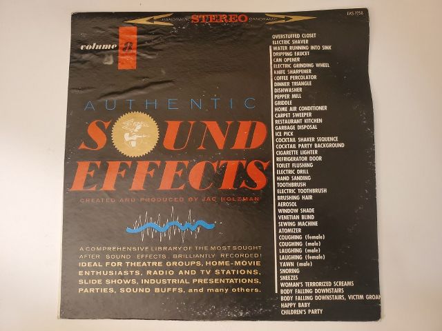 Jac Holzman Authentic Sound Effects, Volume 8 vinyl record