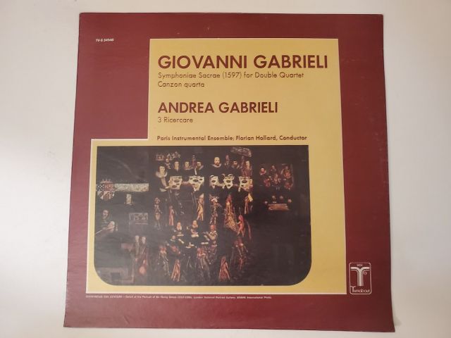 Giovanni Gabrieli, Andrea Gabrieli Symphoniae Sacrae, Canzon quarta / 3 Ricercare vinyl record