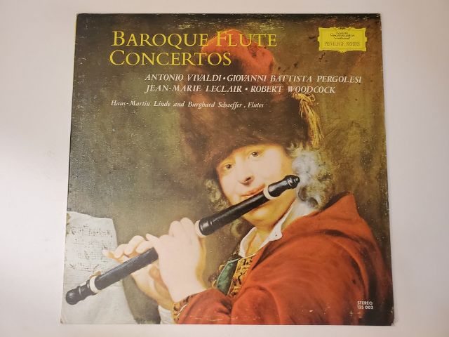 Antonio Vivaldi, Giovanni Battista Pergolesi, Jean-Marie Leclair, Robert Woodcock Baroque Flute Concertos vinyl record