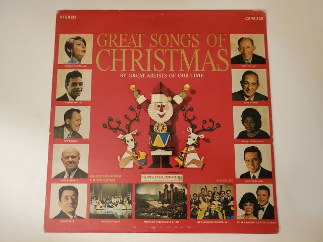 Various Artists Great Songs of Christmas by Great Artists of Our Time vinyl record
