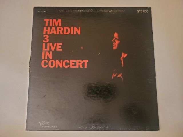 Tim Hardin 3 Live in Concert vinyl record
